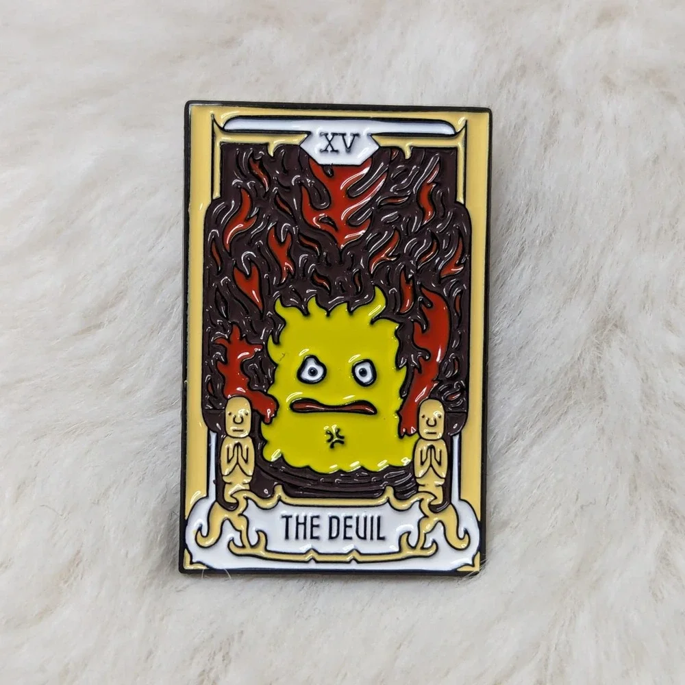 Howls Moving Castle Calcifer Studio Ghibli Anime Enamel Pin